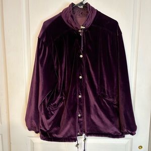 EUC Basic Editions Reversible Burgundy Jacket. Size M.
